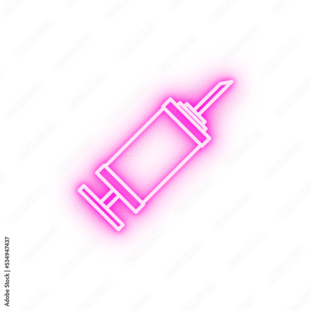 syringe neon icon syringe neon icon