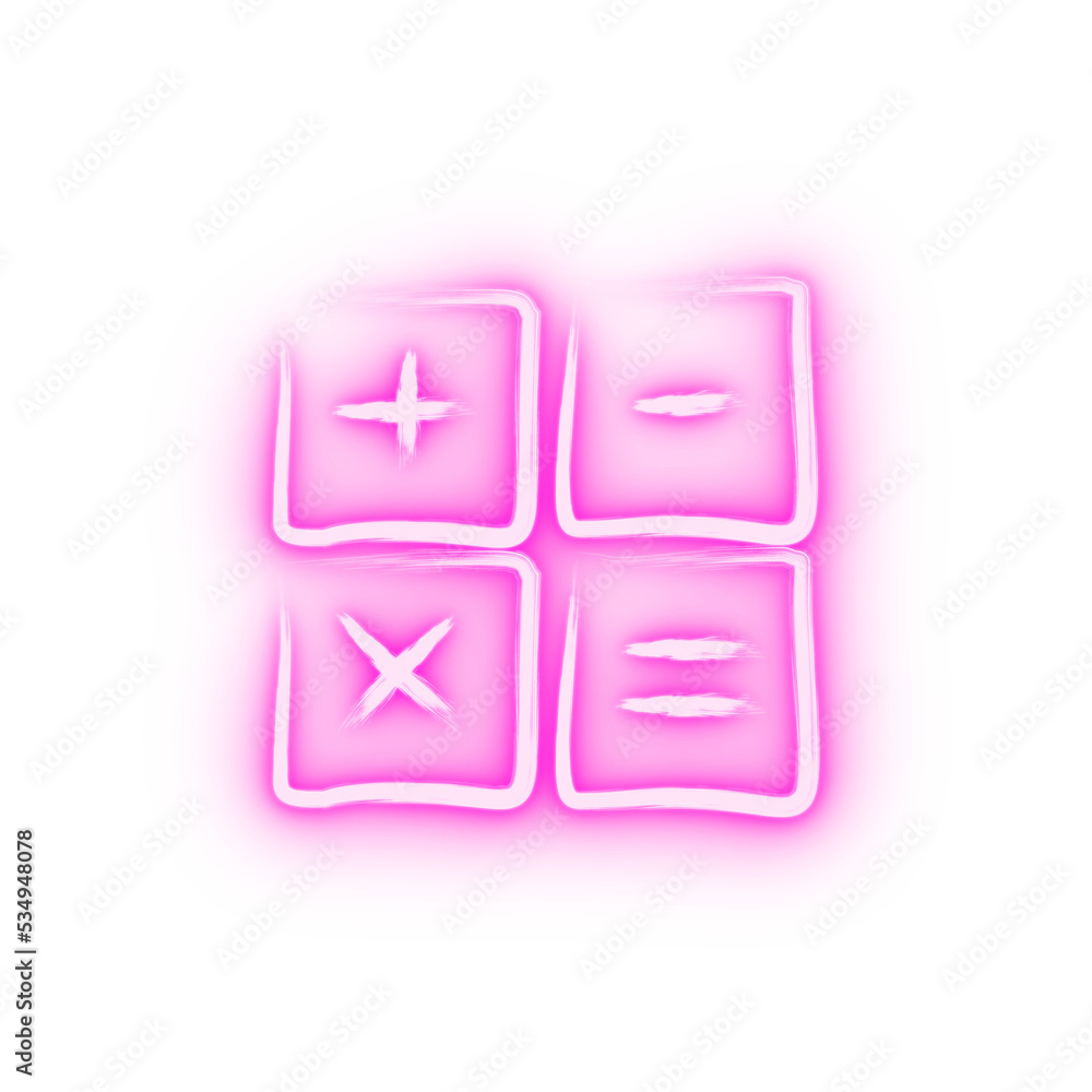 mathematical signs sketch style neon icon mathematical signs sketch style neon icon