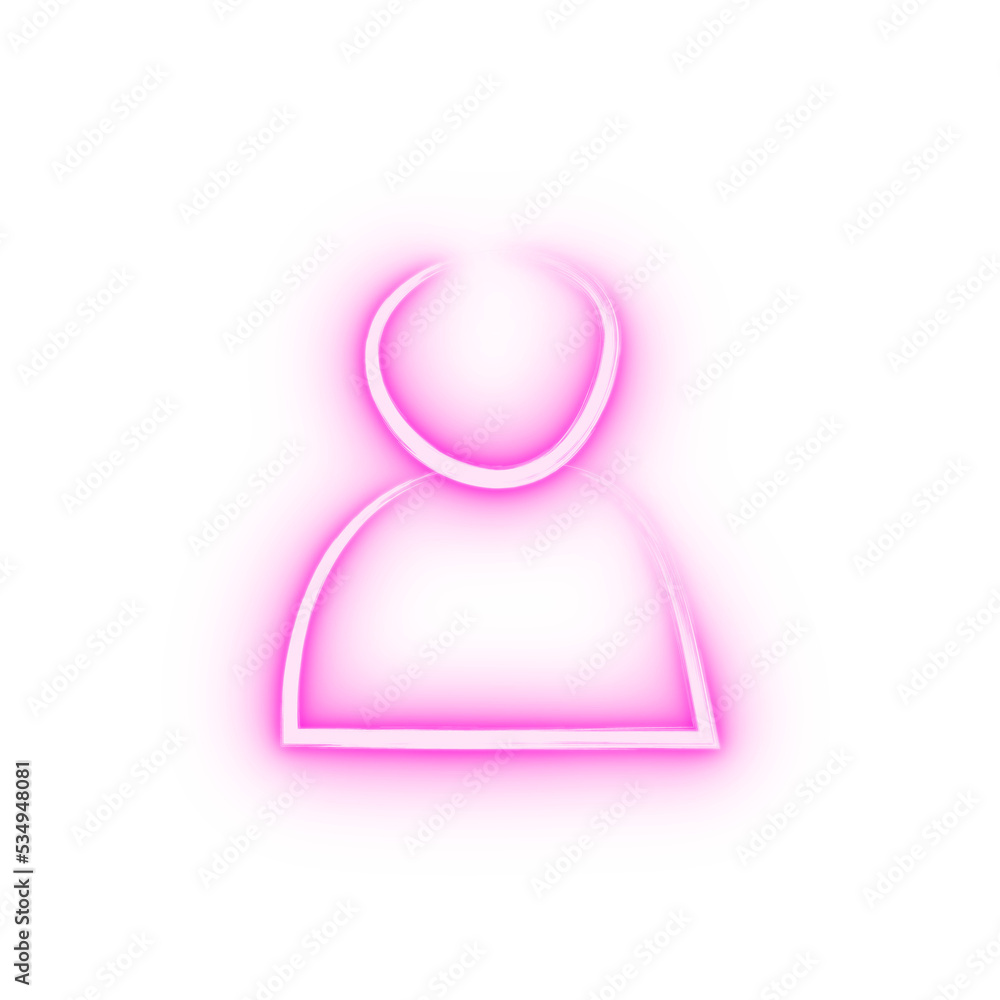 human sketch style neon icon human sketch style neon icon