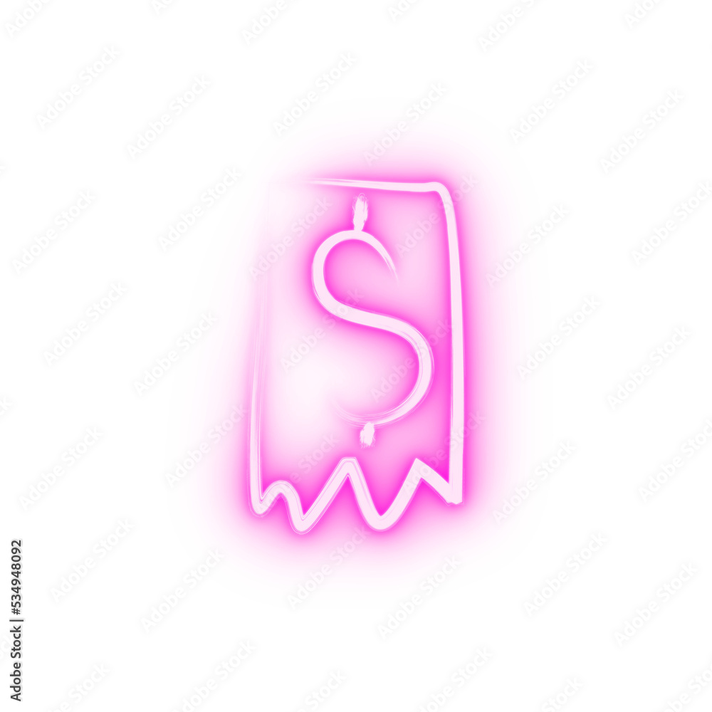 check for payment sketch style neon icon check for payment sketch style neon icon