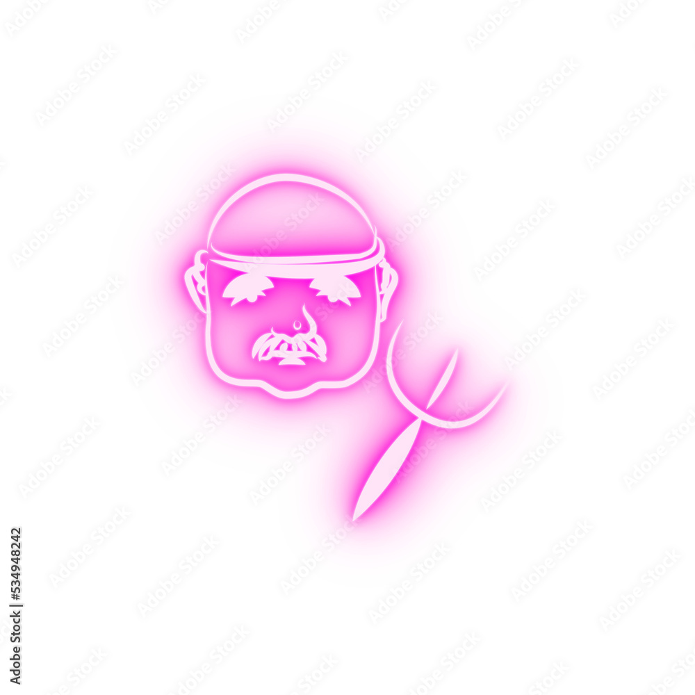 farmer avatar sketch style neon icon farmer avatar sketch style neon icon