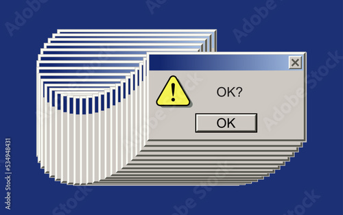 Lagging warning pop-up notification window