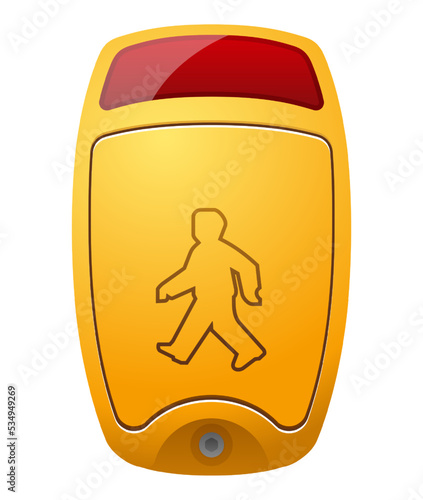Pedestrian call button for crosswalks