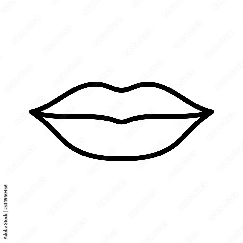 Female lips icon Woman lips. Pictogram isolated on a white background. Female lips icon Woman lips. Pictogram isolated on a white background.