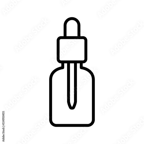 Dropper bottle icon. Beauty essence, serum or essential oil. Vector illustration.