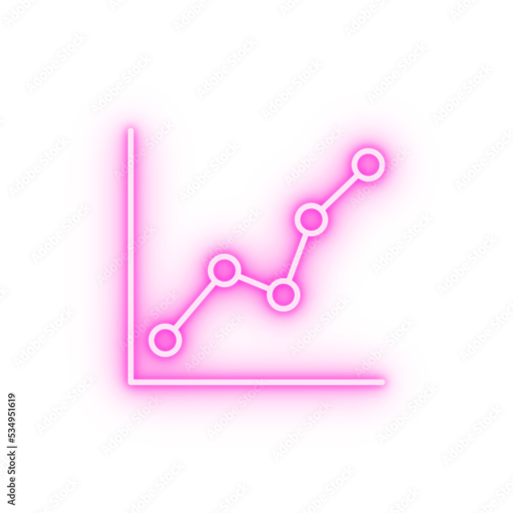 line statistics neon icon line statistics neon icon