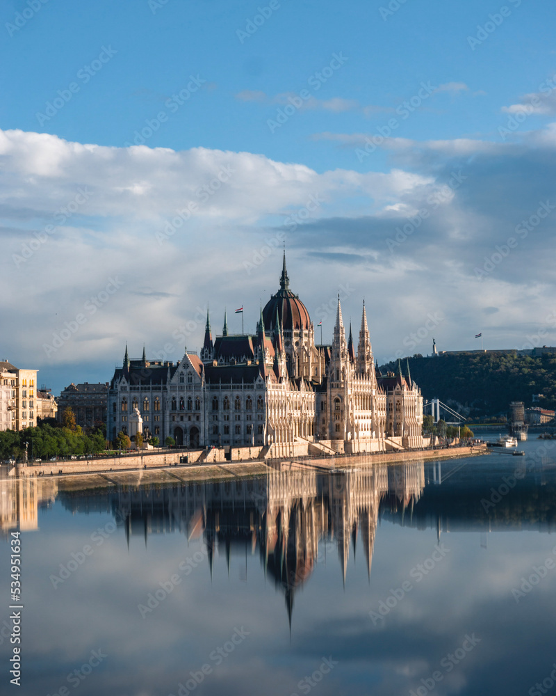 Budapest Parliament reflecitng in the river