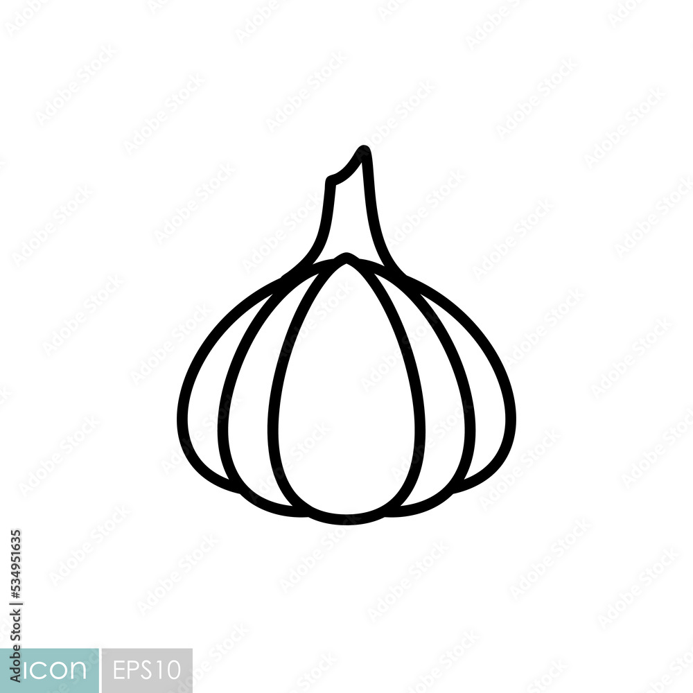 Garlic bulb isolated design vector icon