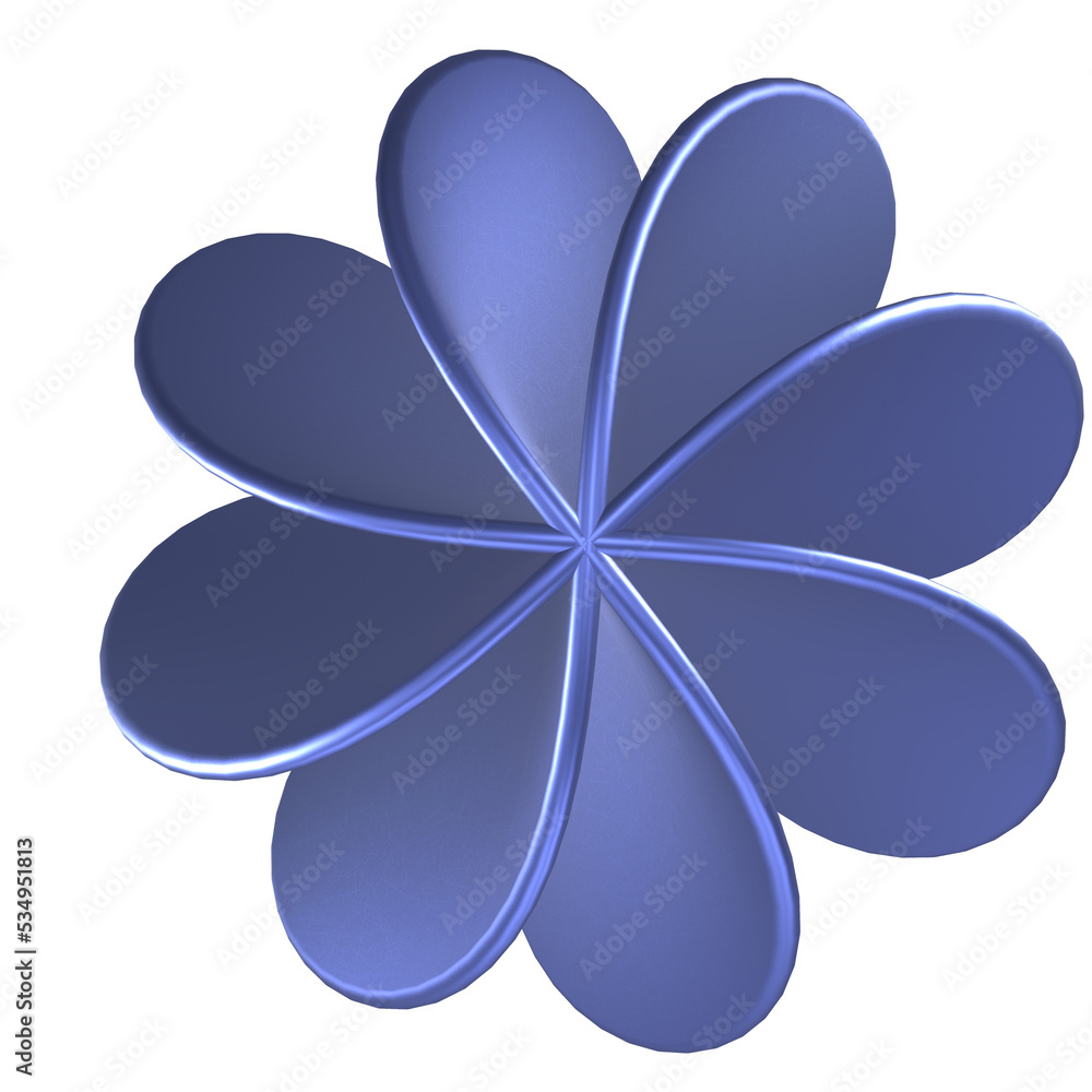 beautiful metalic 3d flower shaped abstract