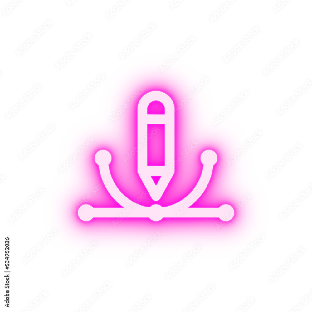 Pen creative create neon icon Pen creative create neon icon