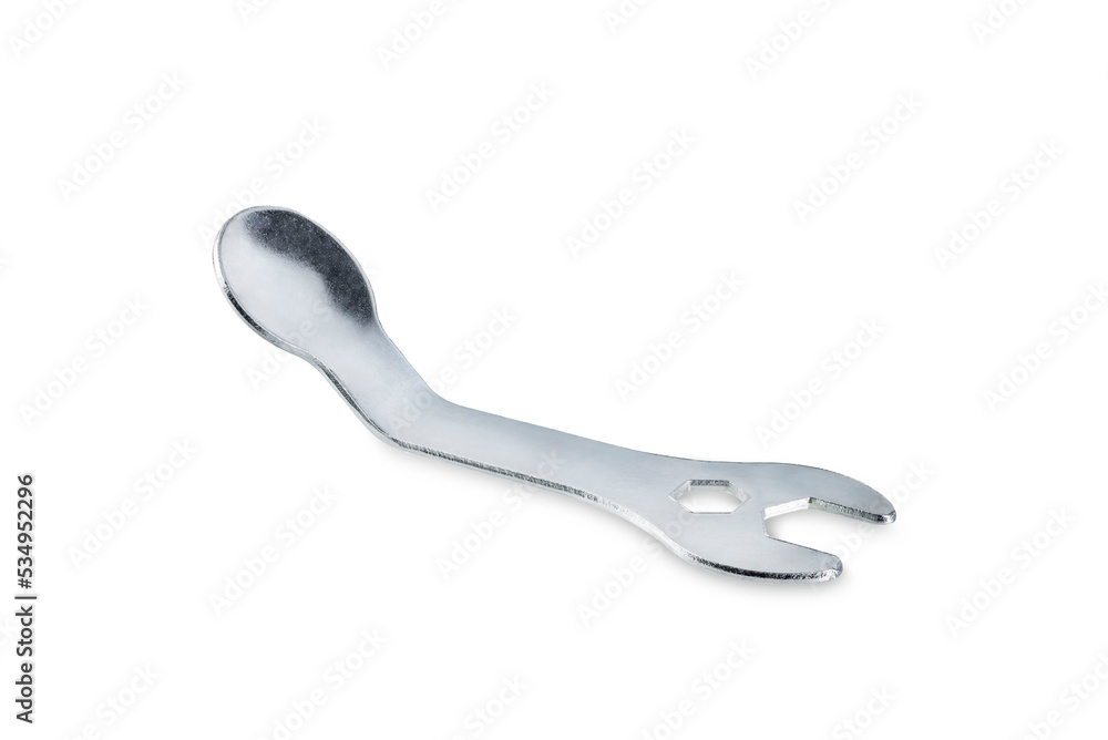 Wrench for the washing machine on a white isolated background Wrench for the washing machine on a white isolated background