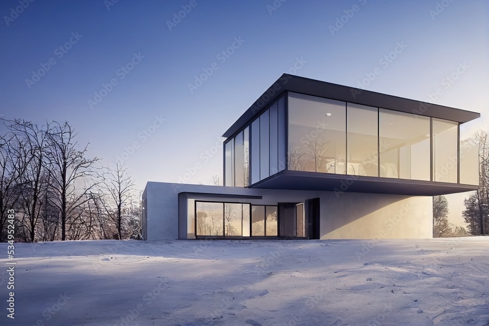 3d rendering of modern cozy house, 3d illustration 3d rendering of modern cozy house, 3d illustration