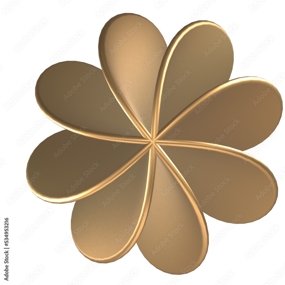 beautiful metalic flower shaped 3d abstract for 3d backgrounds