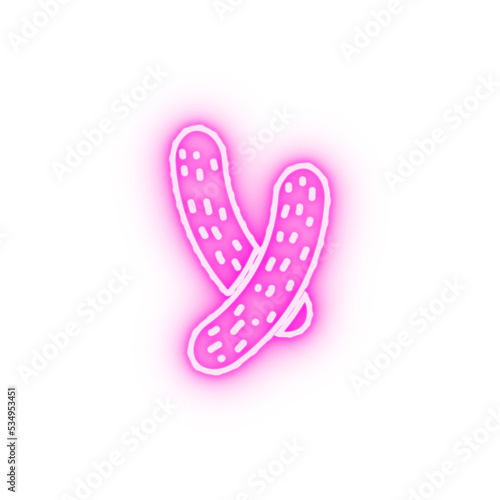 Vector cucumber neon icon