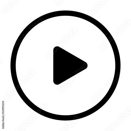 play video audio player outline circle icon