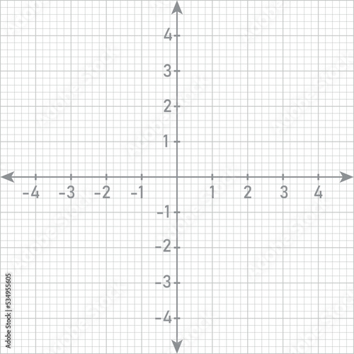 The Cartesian coordinate system in the plane. vector illustration isolated on white background