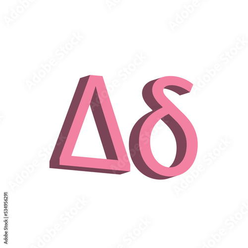Free Download Black delta symbol icon with name. greek alphabet letter. 3D art style - GFXLoad