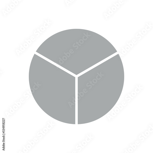 one third fraction circle vector