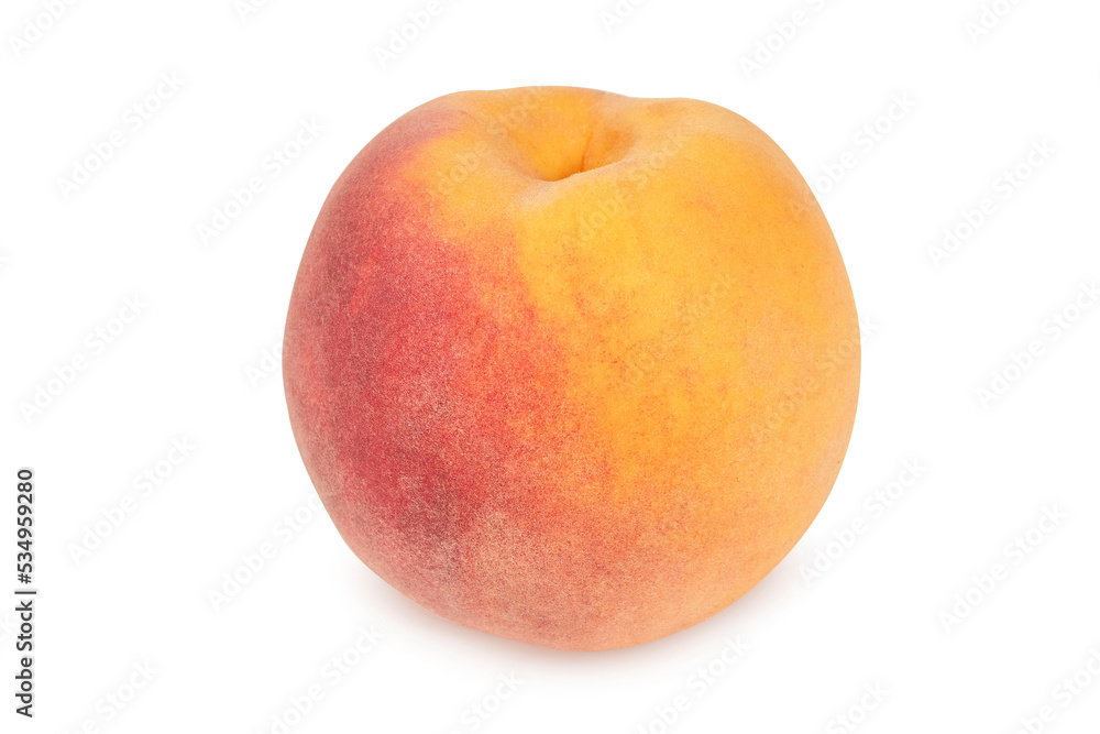 Peache on an isolated white background. Peache on an isolated white background.
