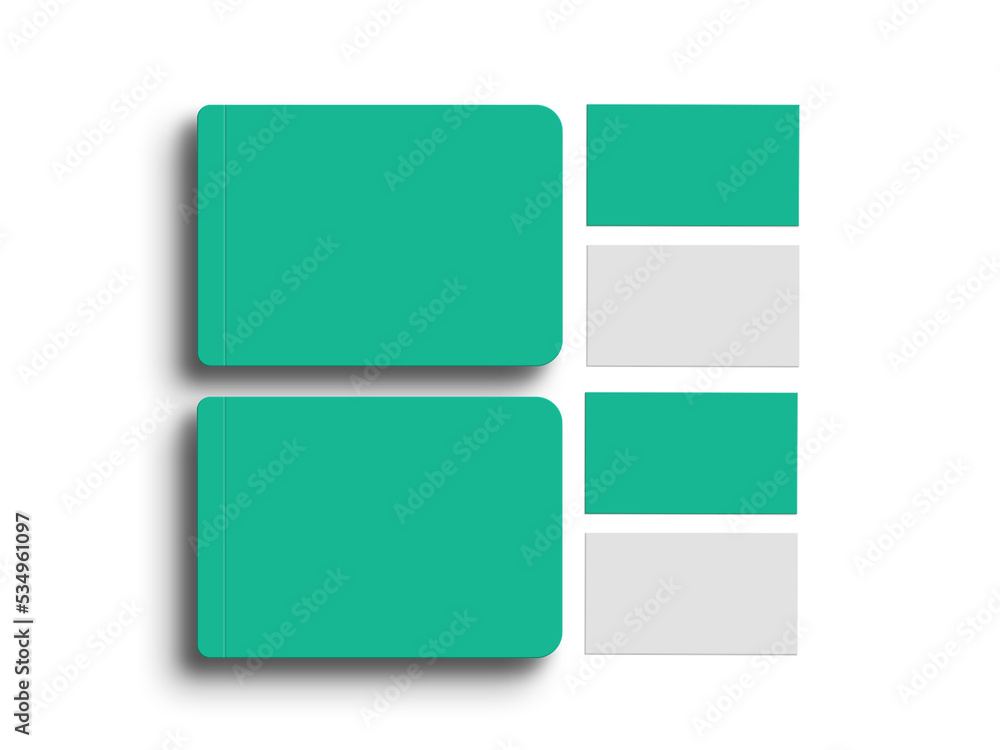 Minimal diary with business card mockup Minimal diary with business card mockup