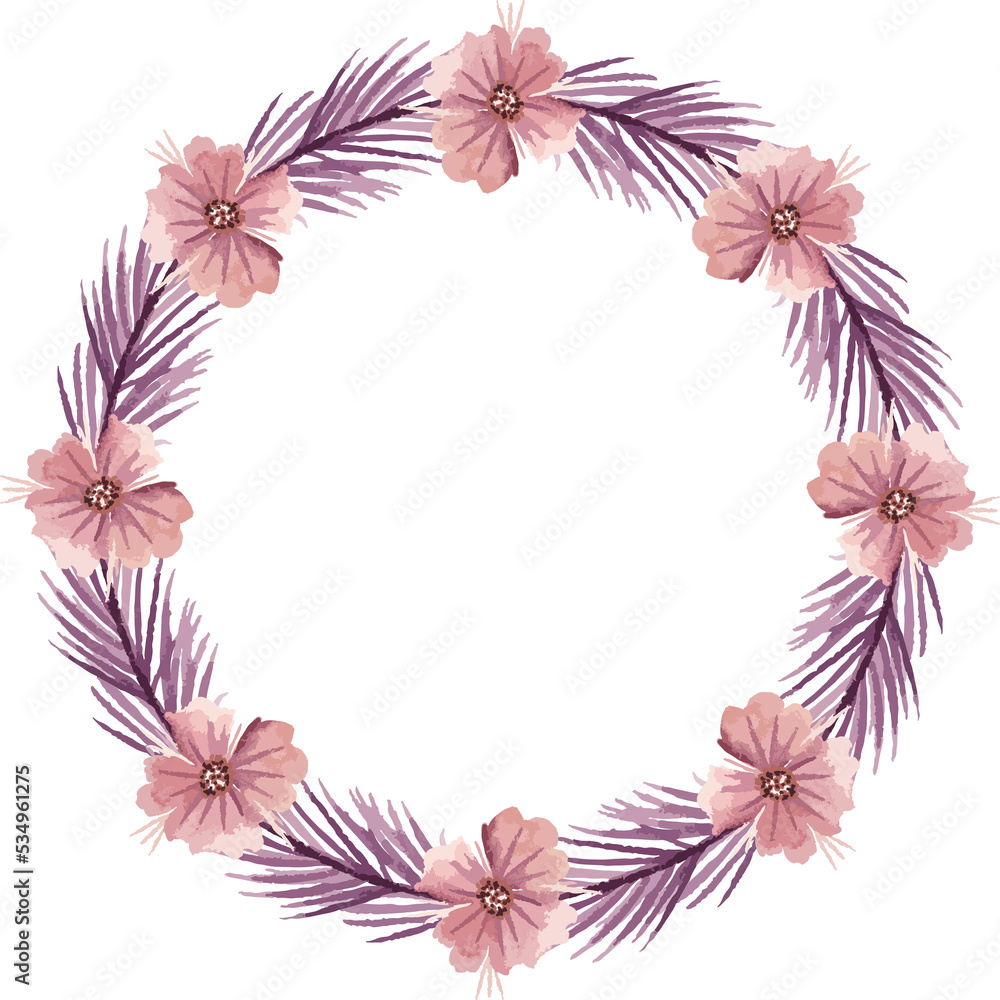 Obraz premium watercolor floral design hard drawn 