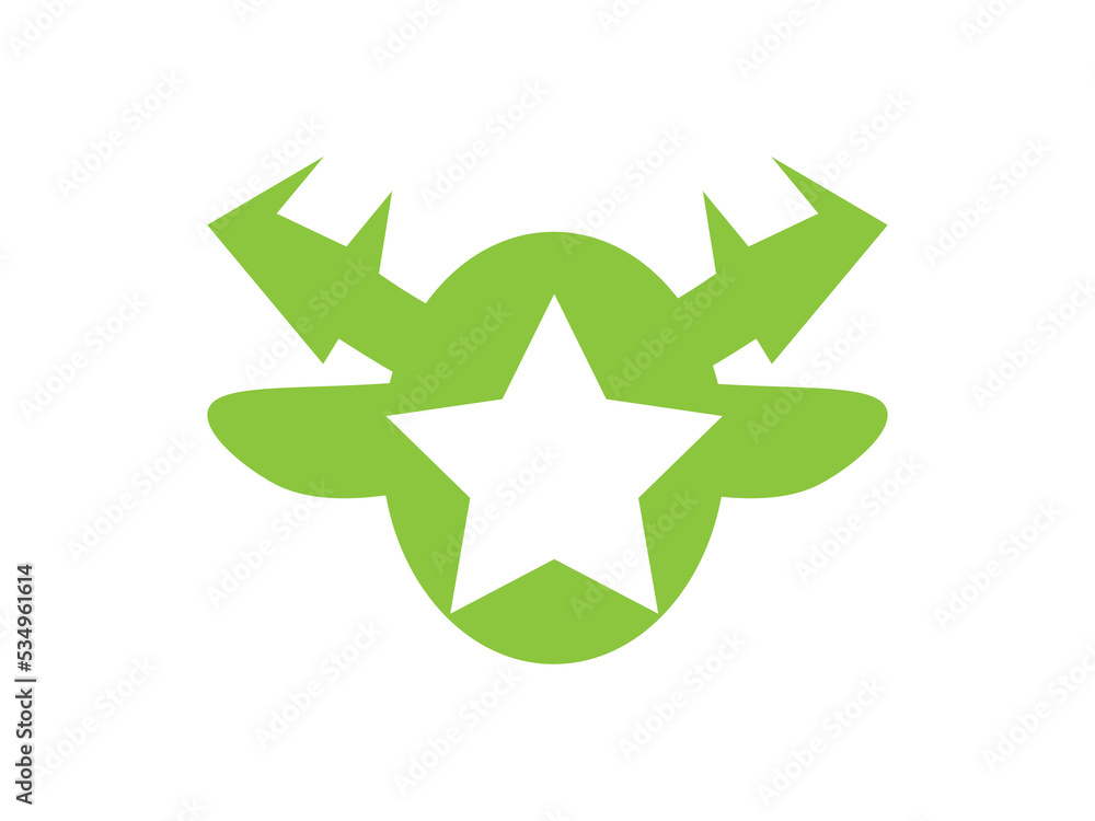 samurai green star icon samurai green star icon
