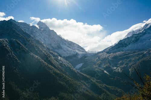 The Argentiere glacier, Mont Blanc massif, Chamonix, France.