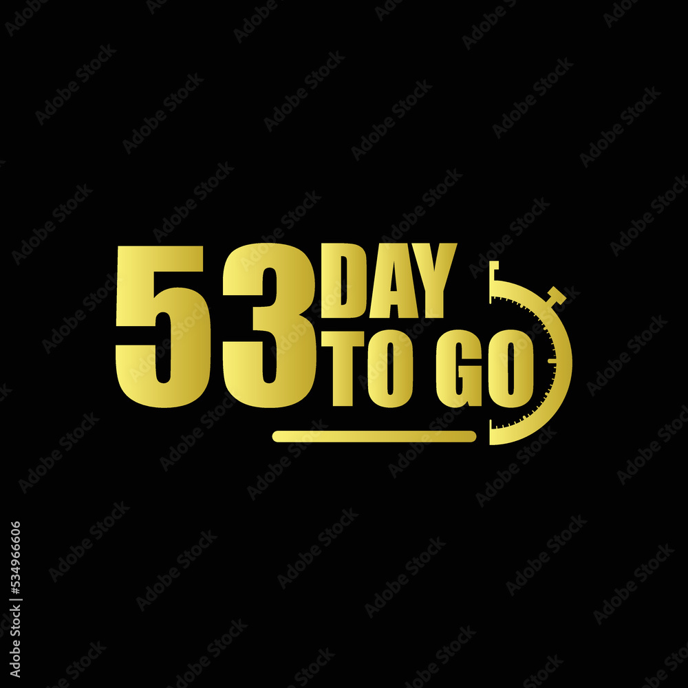 53 day to go Gradient button. Vector stock illustration 53 day to go Gradient button. Vector stock illustration
