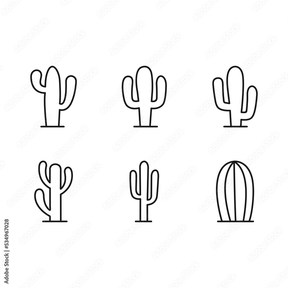 Cactus and succulent icons set. Included the icons Cactus and succulent icons set. Included the icons