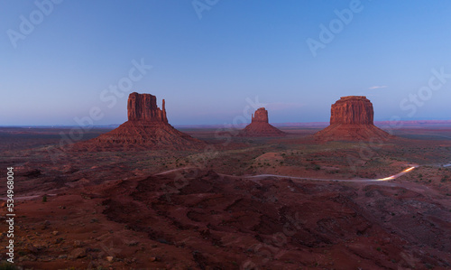 Blue hour at Monument Valley, Utah