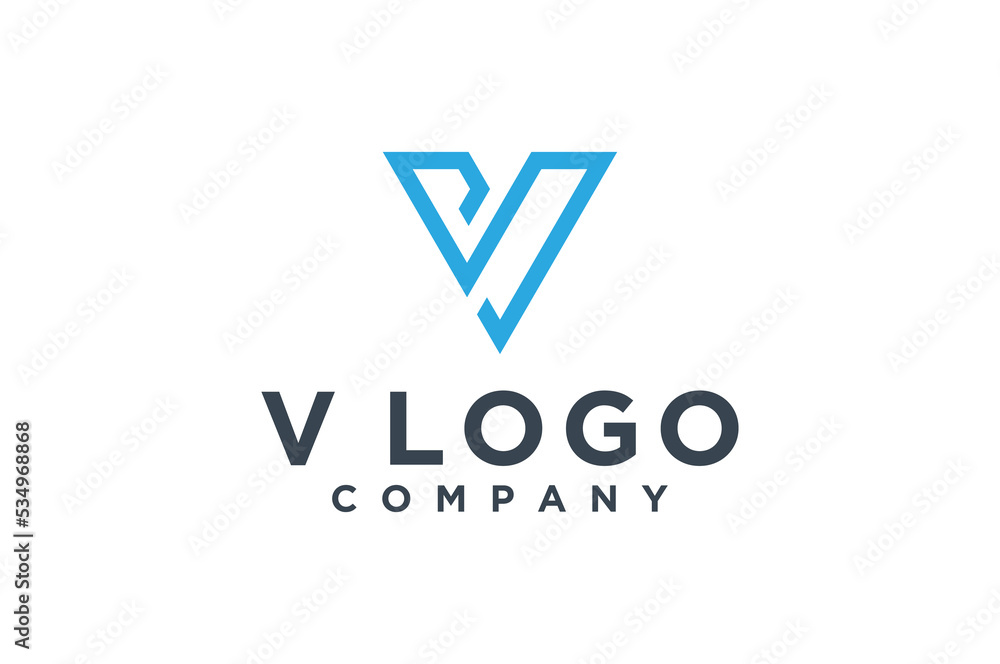 V letter initial logo design line style modern simple minimalist business technology icon symbol V letter initial logo design line style modern simple minimalist business technology icon symbol