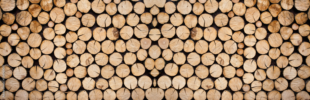 stock of firewood for winter - banner design stock of firewood for winter - banner design
