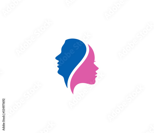 Man Woman modern logo icon. Vector logo design template © crackgraphico