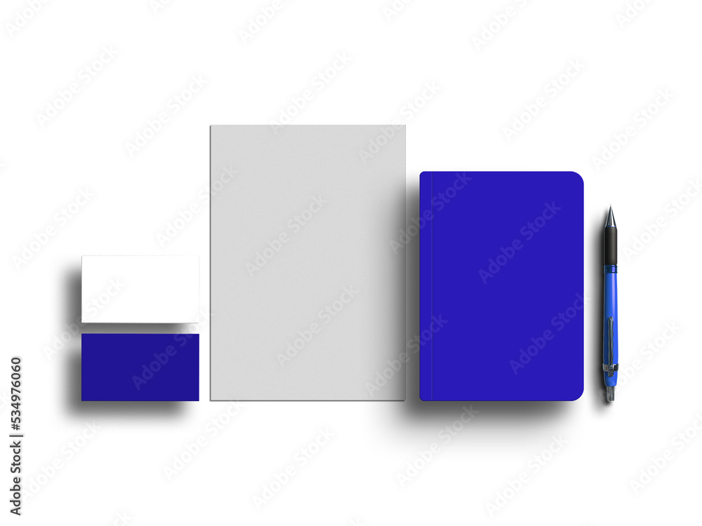 Business card with notebook mockup Business card with notebook mockup