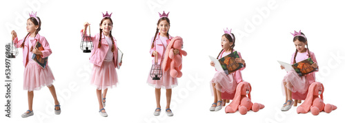 Set of cute little princess...