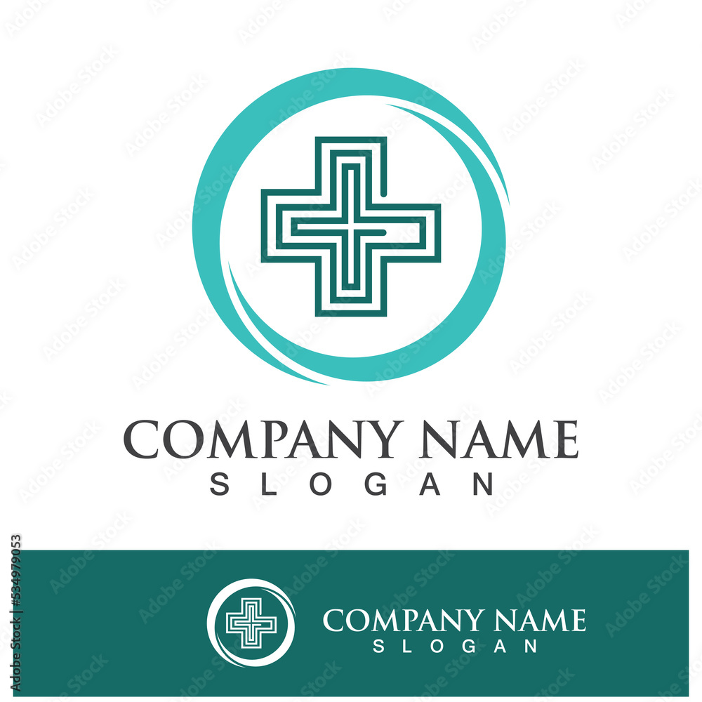 Obraz premium Medical health icon digital logo design