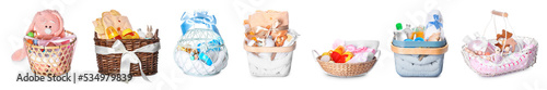 Collage of baskets with gif...