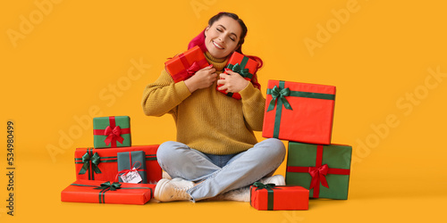 Beautiful happy woman and m...