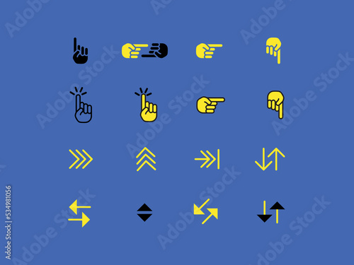 Cursor icons. Web internet scale arrow clicking computer pointer icons