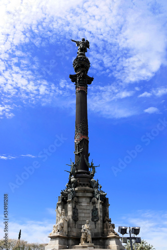 Monument a Colom  Kolumbuss  ule  Barcelona  Katalonien  Spanien