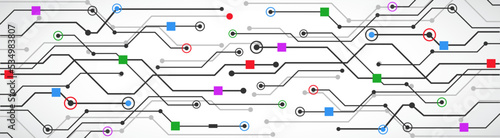 Futuristic technology background, electronic motherboard, abstract background with high-tech technology texture – stock vector