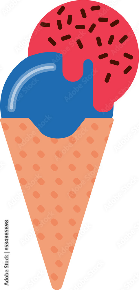 Colorful cute food dessert ice cream Colorful cute food dessert ice cream