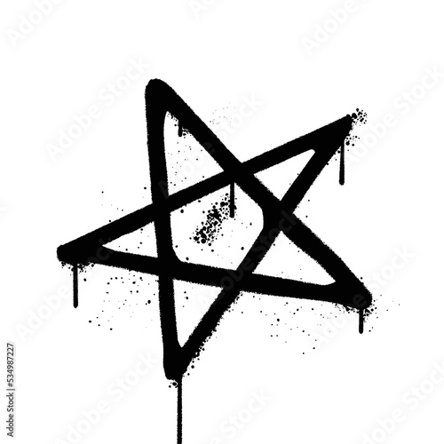 Graffiti spray paint Star Isolated Vector