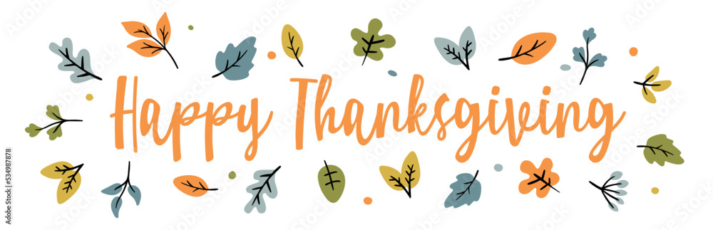 autumn leaves happy thanksgiving pattern leaves flowers plants elements ...
