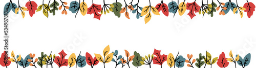 colorful leaves autumn banner card for text thanksgiving
