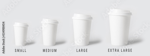 Different sized takeaway co...