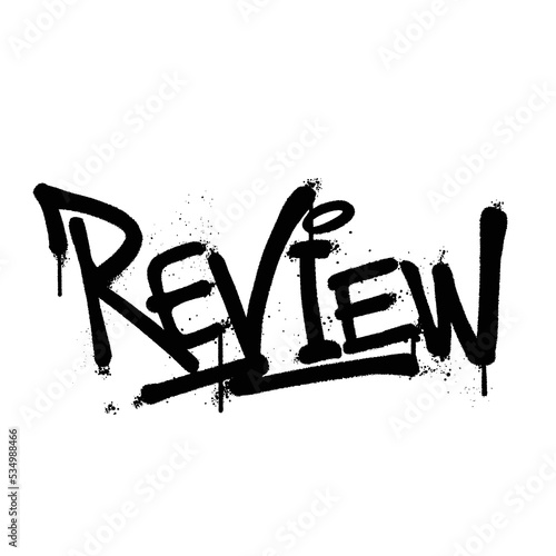 Wallpaper Mural Graffiti spray paint Word Review Isolated Vector Torontodigital.ca