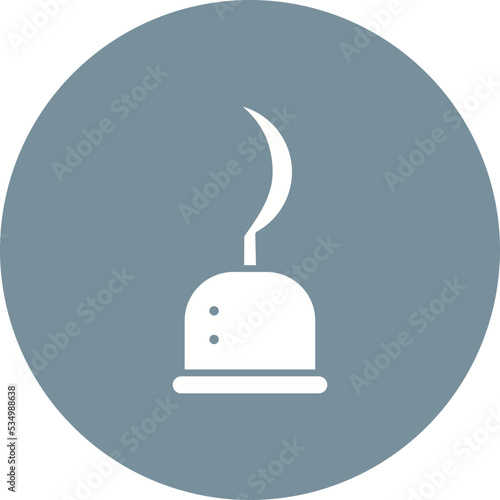 Pirate Hook Glyph Circle Background Icon