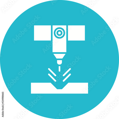 Plasma Laser Glyph Circle Background Icon
