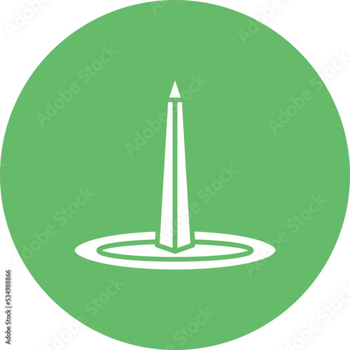 Obelisk Of Buenos Aires Glyph Circle Background Icon